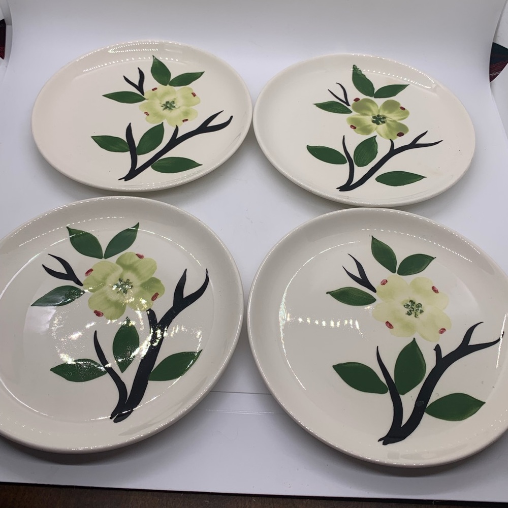 Vintage Blue Ridge Pottery MCM JONI DIXIE Dogwood design plates
